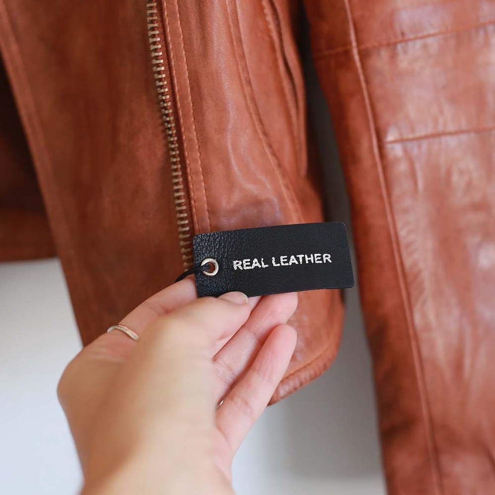 Barneys Originals leather biker jacket - Picture 4 of 6